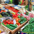 Vegetable stall at Marché des Enfants Rouges